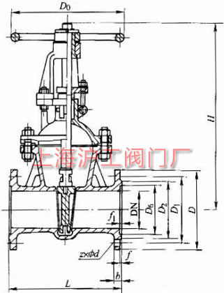 Z40H��Z40Y��Z40W �� PN40��PN63 ���Шʽ�l�y���μ��Y(ji��)��(g��u)�ߴ�ʾ��D